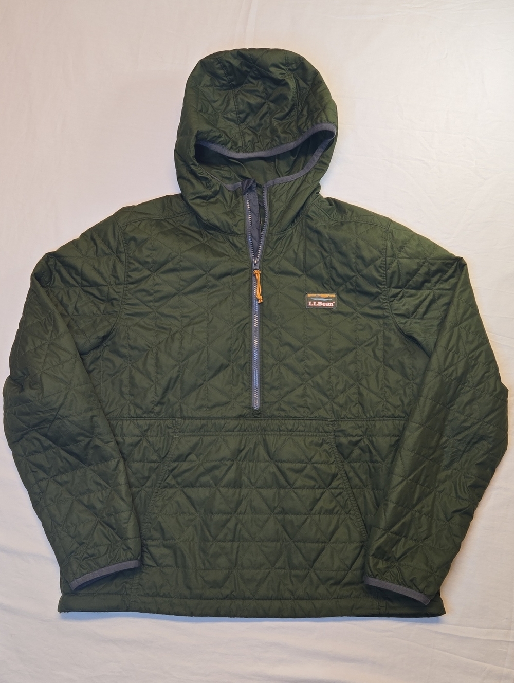 L.L. Bean Quilted Katahdin Hooded Pullover Lightweight Jacket